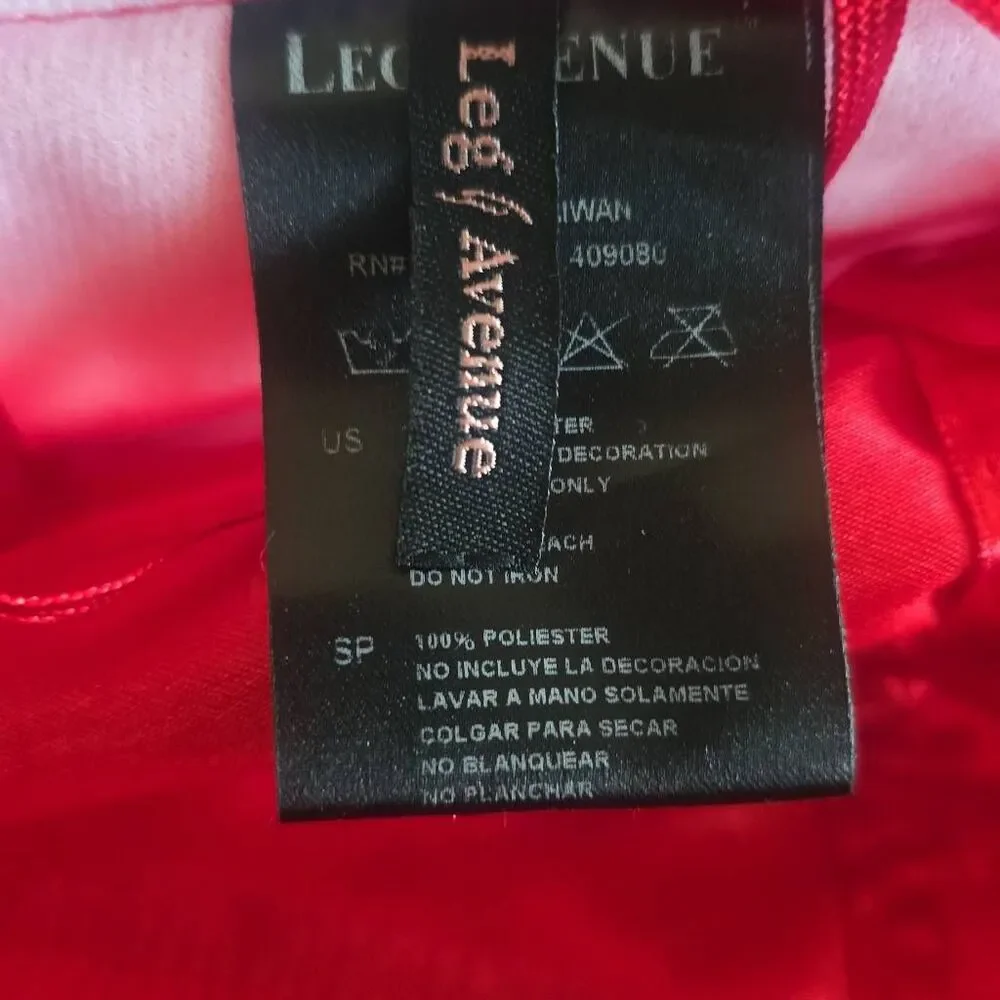 Leg Avenue Corset Bustier Top Red Satin Lingerie Sexy Romantic Y2K NWOT M - Picture 7 of 8